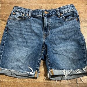 Talbots Blue Jean Shorts Relaxed Cut-Off Style Size 6